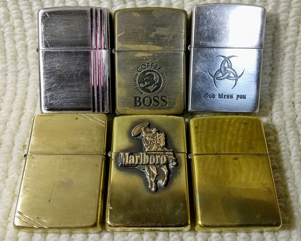 絶版希少 ジッポ まとめて6点セット 中古 Zippo マルボロ BOSS他