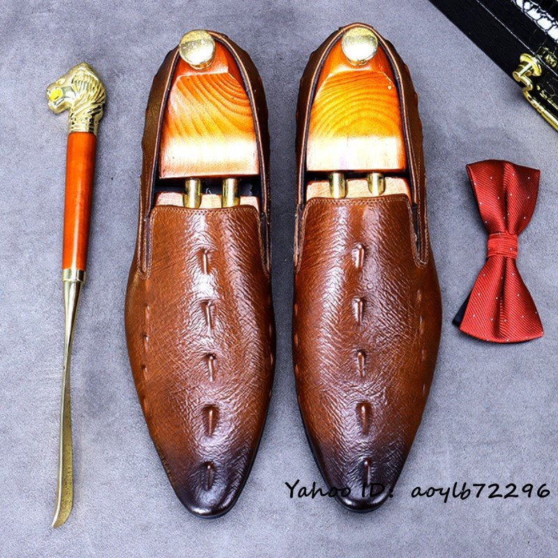 超新作】 メンズ 超希少□ビジネスシューズ 新品 27CM ブラウン