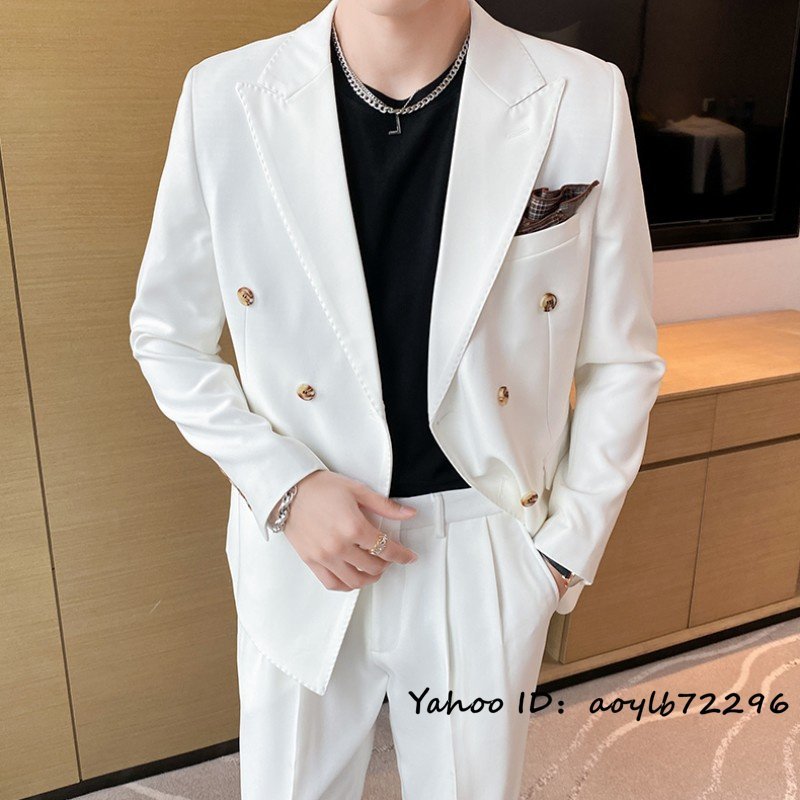公式の店舗 ビジネススーツ 新品□スーツセット メンズ 2XL 白 結婚式