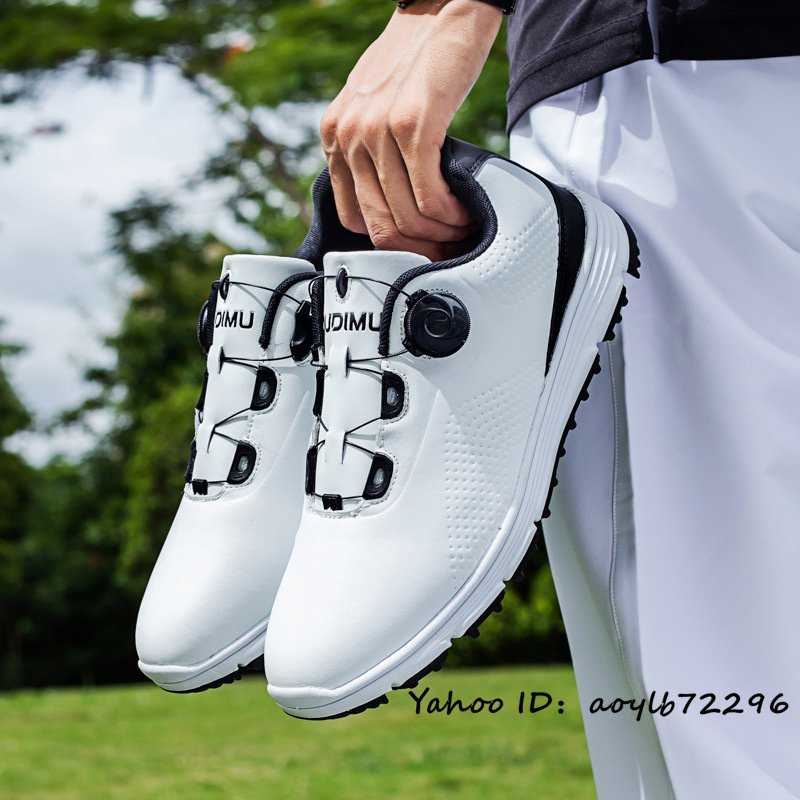 激安価格の 新品□GOLF ゴルフシューズ スニーカー 運動靴 強い
