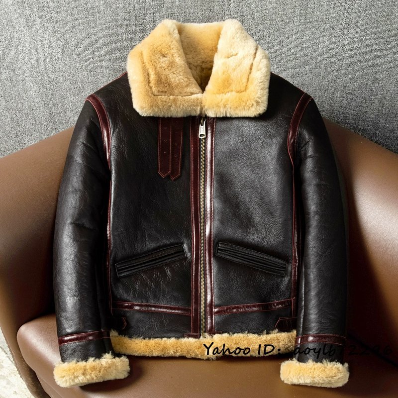 定価38万□最上級 レザージャケット 羊革 ライトジャケット 毛皮ファー