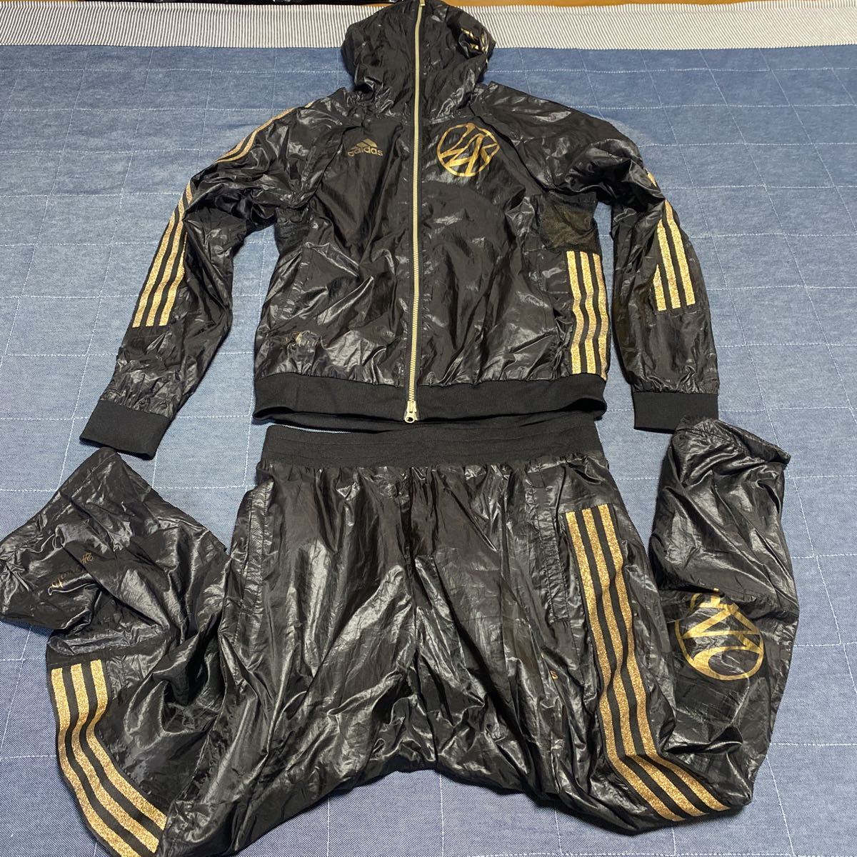 k22 24karats×adidas ウィンドブレーカーセットアップ　サイズS表記 中国製_画像1