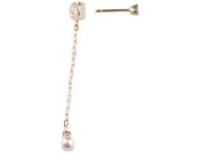 欲しいの 18金 ピアス 揺れる チェーン 揺れる 2way 18k ピンク