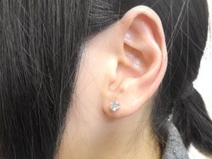 ピアス メンズ プラチナ 鑑定書付 ダイヤモンドピアス SIクラス 一粒 大粒 1.00ct プラチナ スタッドピアス 天然石ダイヤ 男性用