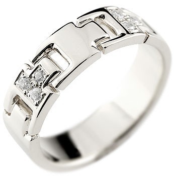 婚約指輪 ダイヤ エンゲージリング ダイヤモンド リング 指輪 ダイヤモンドリング ホワイトゴールドk18幅広指輪 18金 ストレート