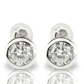 ピアス 18金 メンズ 鑑定書付 ダイヤモンド SIクラス 一粒 大粒 0.60ct ホワイトゴールドk18 18k スタッド 天然石ダイヤ 男性用 宝石_画像1