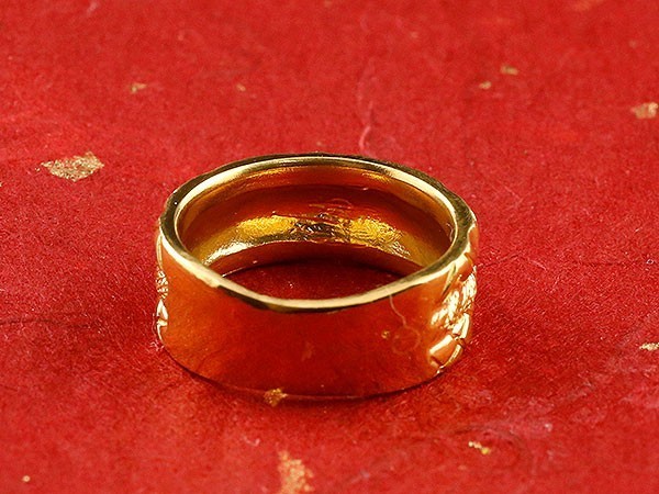 結婚指輪 安い 純金 ペアリング ペア 幅広 指輪 k24 24金 ゴールド 重ね付けデザイン 地金 マリッジリング リング_画像3