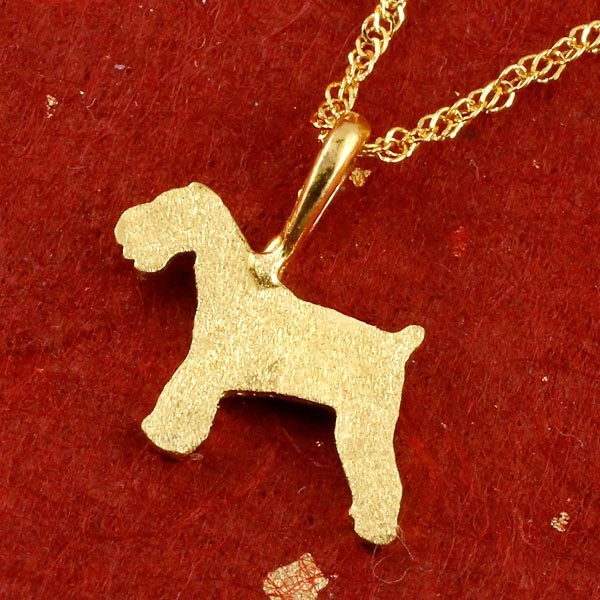 純金 ネックレス 24金 トップ メンズ ゴールド 犬 24K シュナウザー テリア系 ペンダントトップ ゴールド k24 犬