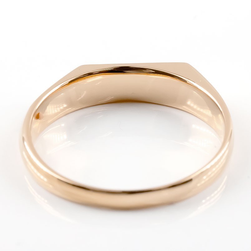 リング ゴールド ゴールド印台 ダイヤモンド 指輪 ピンクゴールドk10 10金 婚約指輪 ダイヤ 安い エンゲージリング ピンキーリング_画像3