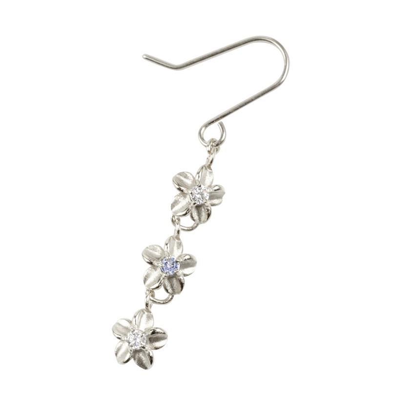 【日本製】 タンザナイト プラチナ 片耳ピアス ハワイアンジュエリー ピアス ダイヤモンド 1ピアス フラワー 花 pt900 ロングピアス プルメリア タンザナイト 【日本製】 タンザナイト プラチナ 片耳ピアス ハワイアンジュエリー ピアス ダイヤモンド 1ピアス フラワー 花 pt900 ロングピアス プルメリア タンザナイト