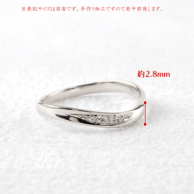 ペアリング ペア 2本セット 結婚指輪 プラチナ 安い pt900 ダイヤモンド マリッジリング シンプル 女性 男性 レディース メンズ_画像5