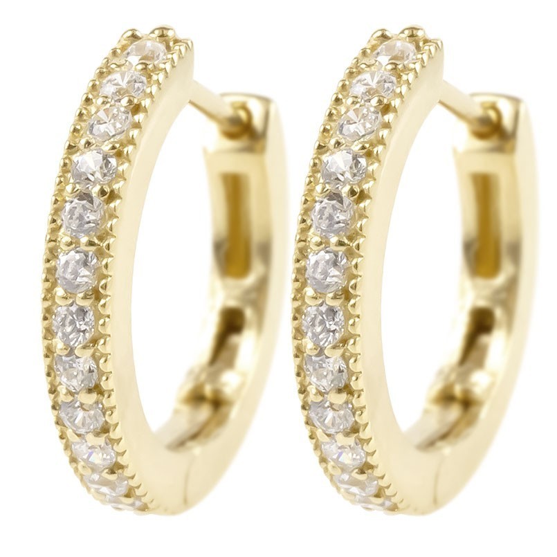  Gold hoop earrings men's diamond 10k ring soft hat type stainless steel spring entering yellow gold k10 Mill strike . earrings pair 