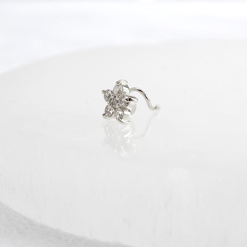 プラチナ 片耳ピアス ダイヤモンド 0.19ct 花 キャッチのいらないピアス pt900 キャッチナッシャー つけっぱなし あすつく_画像7