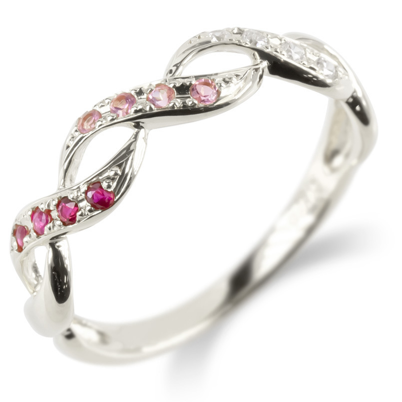 婚約指輪 ダイヤ 安い シルバー リング ダイヤモンド ピンクトルマリン ルビー 指輪 sv925 エンゲージリング