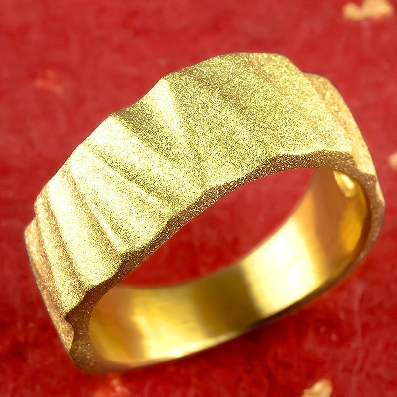 値引きする 純金 メンズ 指輪 24金 リング 男性 人気 個性的