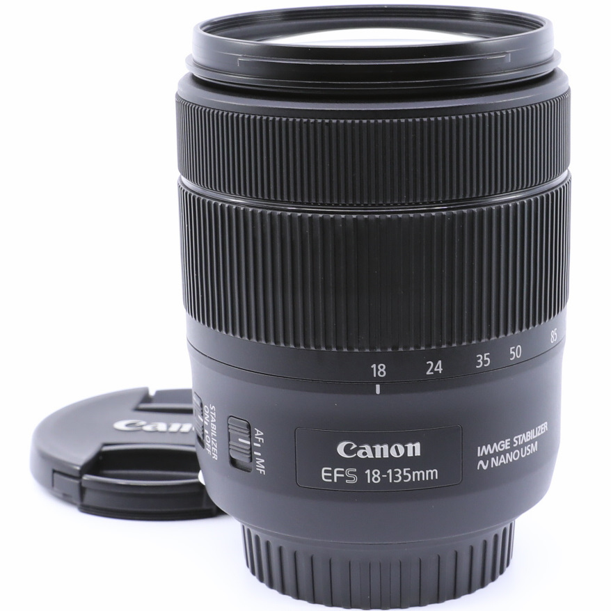 注目 ＜良品＞ Canon APS-C対応 USM IS F3.5-5.6 EF-S18-135mm 標準