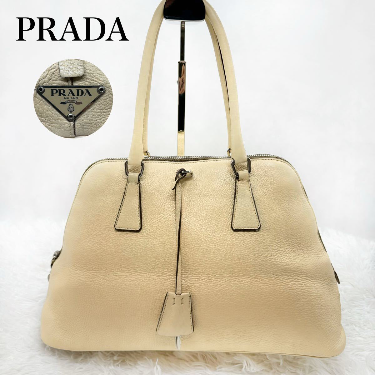 ☆大感謝セール】 美品！PRADA プラダ レザー ハンドバッグ ショルダー