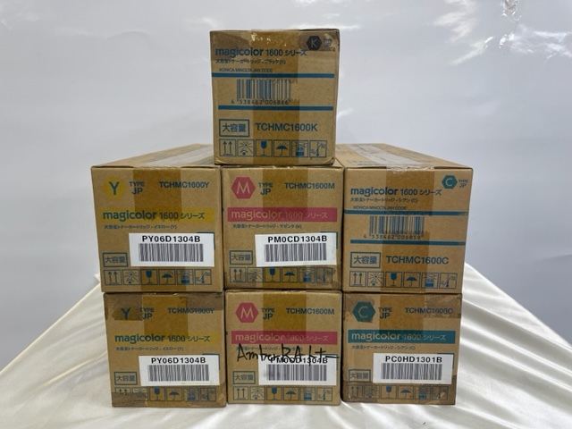 【大阪発】【KONICA MINOLTA】純正未使用トナー ☆TCHMC1600☆ 4色(K×1、C×2、M×2、Y×2) 7本セット（5516）_画像4