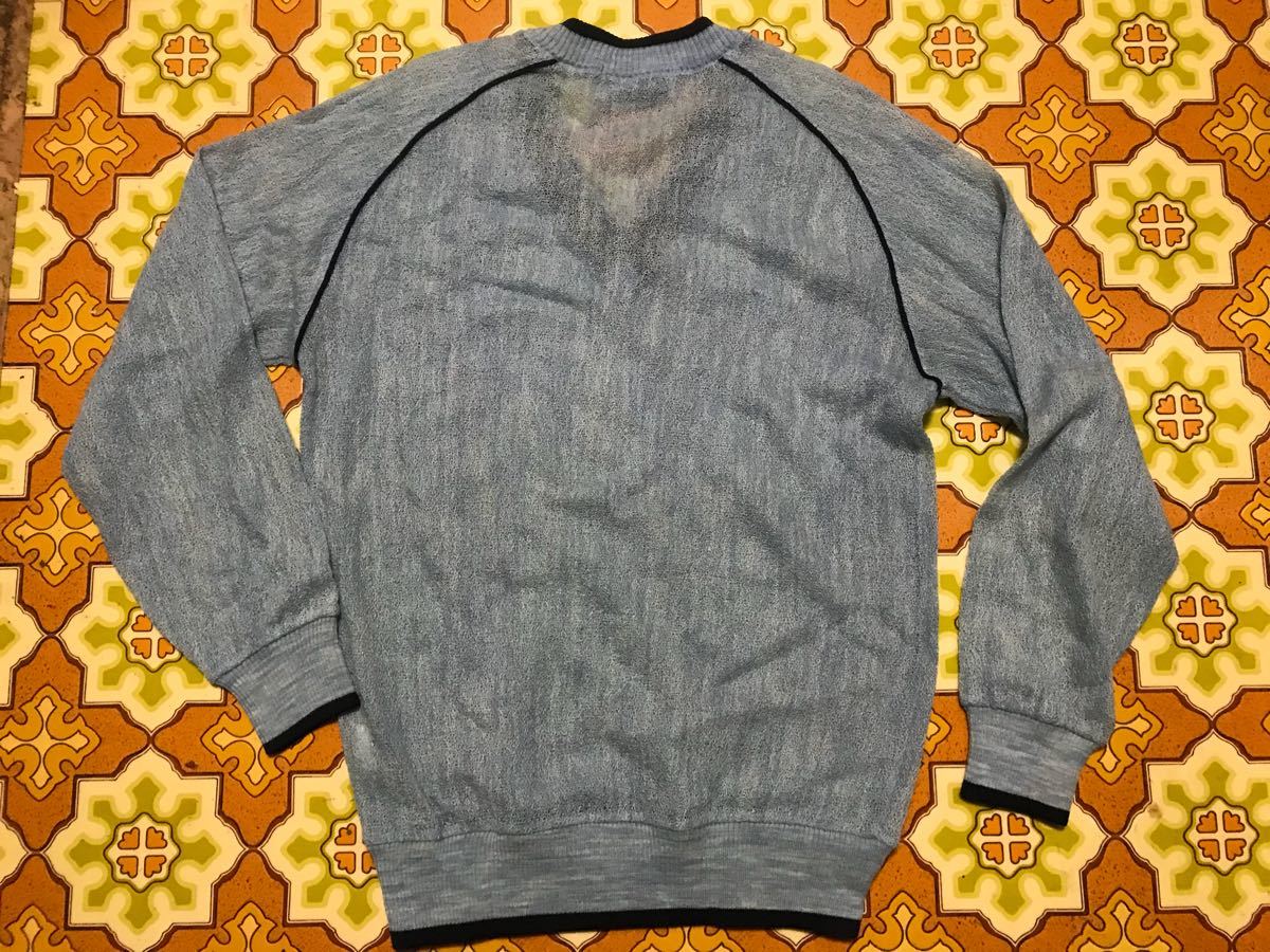  Arnold Palmer sweater secondhand goods light blue series beautiful goods Rena un Showa Retro sweater arnold palmer 70s old clothes man . old clothes woman 