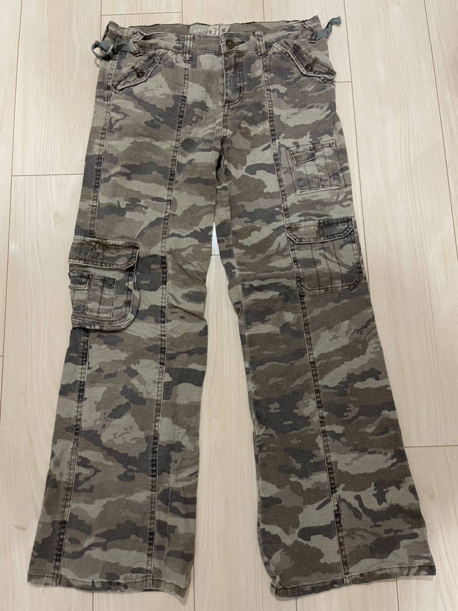 古着 迷彩カーゴパンツ アメリカ古着 ブーツカット 68cm カモパンツ 10s 00s ワーク 迷彩パンツ 迷彩パンツ ボーイズ レディース NORI 古着 迷彩カーゴパンツ アメリカ古着 ブーツカット 68cm カモパンツ 10s 00s ワーク 迷彩パンツ 迷彩パンツ ボーイズ レディース NORI