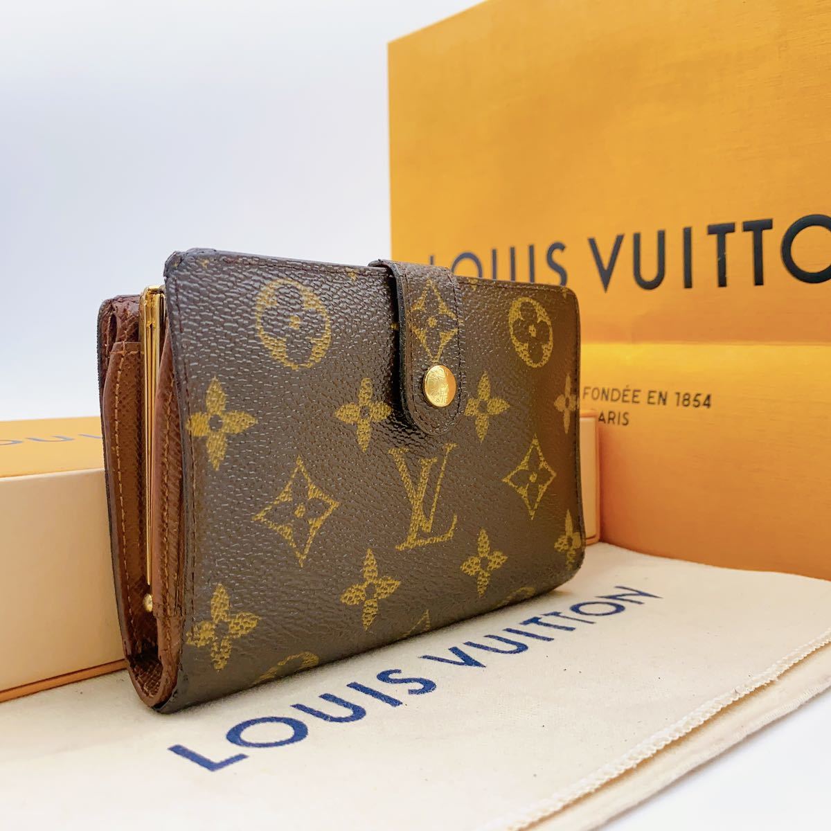 A2055【美品】LOUIS VUITTON ルイヴィトン モノグラム ポルトモネ ビエ