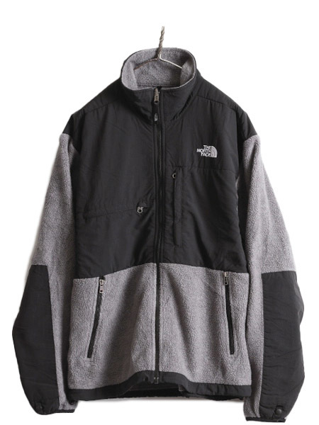 ノースフェイス デナリ ジャケット メンズ M / The North Face DENALI アウトドア フリース ブルゾン ジャンパー ナイロン 2トーン 黒 灰アウトドアウエア