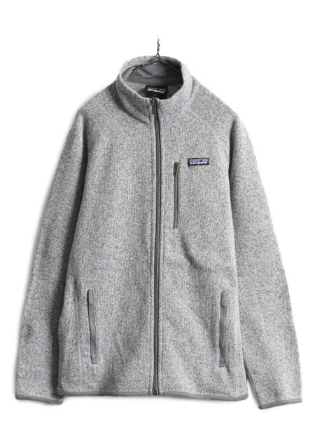 18年製 パタゴニア ベターセーター ジャケット メンズ M 古着 Patagonia アウトドア フリース ニット フルジップ ジャンパー ブルゾン 杢灰_画像1