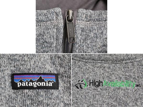 16年製 パタゴニア ベターセーター 1/4 ジップネック メンズ L 古着 Patagonia アウトドア フリース ニット ジャケット プルオーバー 杢 灰_画像4