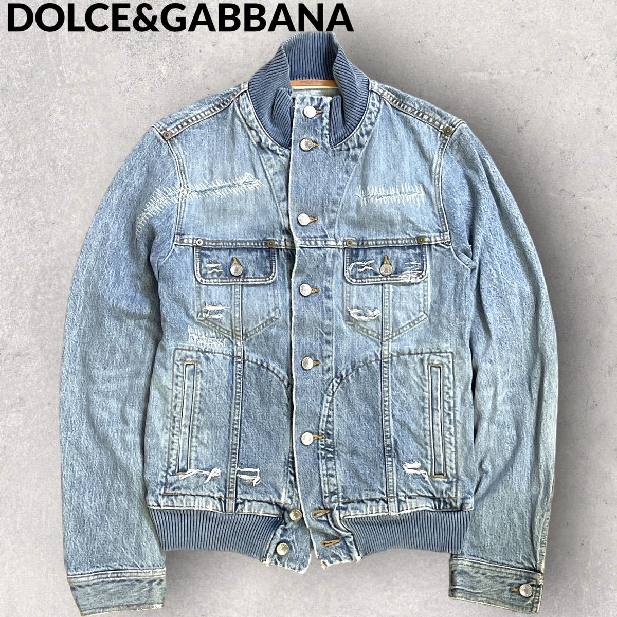 DOLCE&GABBANA イタリア製 03ss ダメージ加工 デニムジャケット