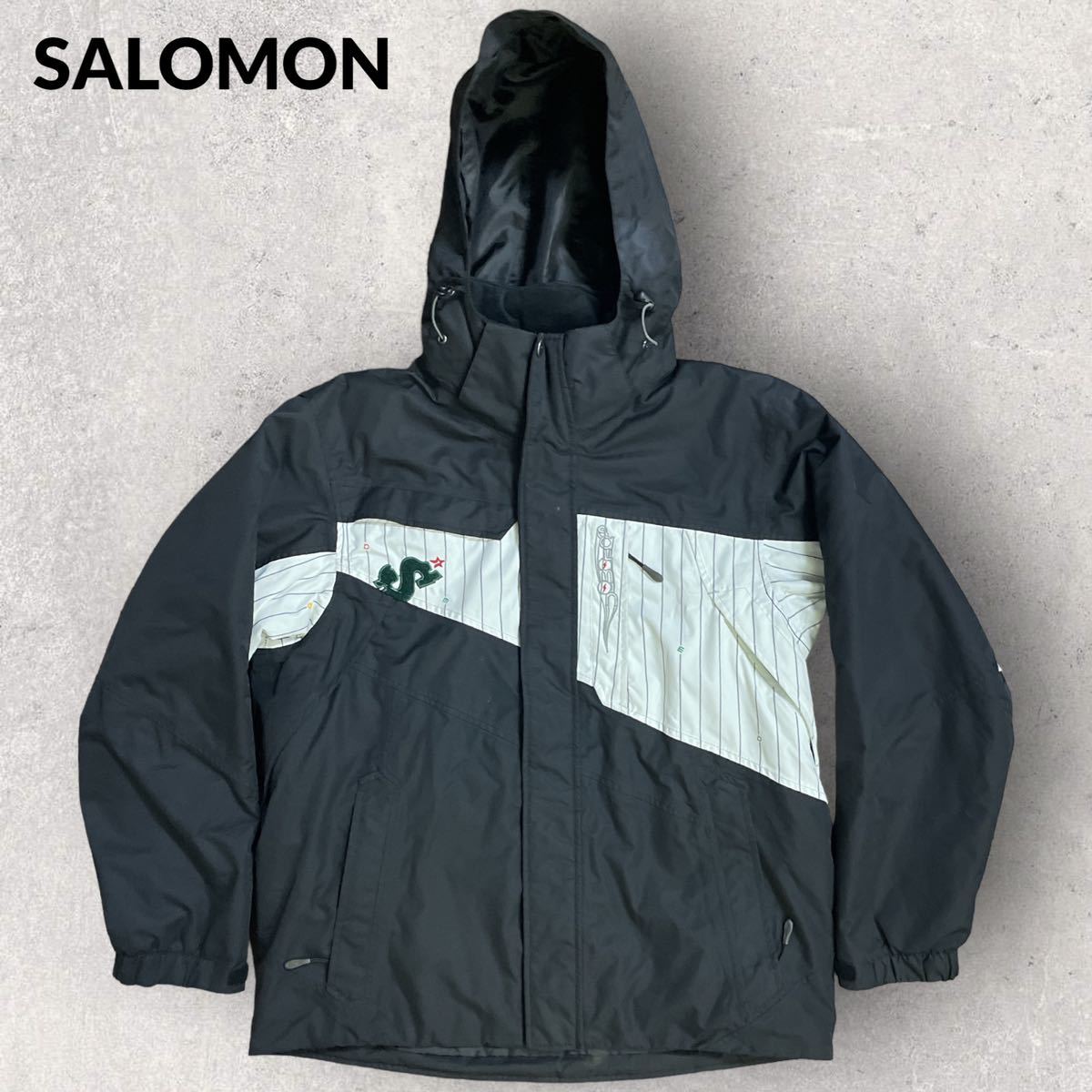 SALOMON サロモン00s Y2K フードブルゾン スノボウェア サイズM ブラック