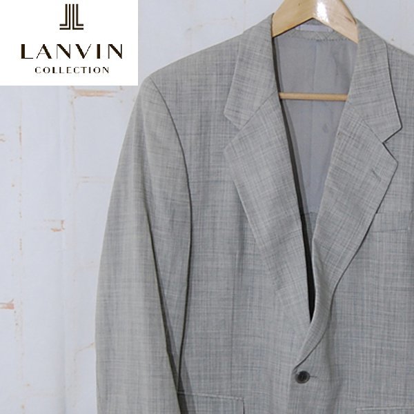 ランバンLANVIN■ウール テーラードジャケット シングル　ブルゾン　スーツ上着■H48-25■グレー ※NK3908091_画像1