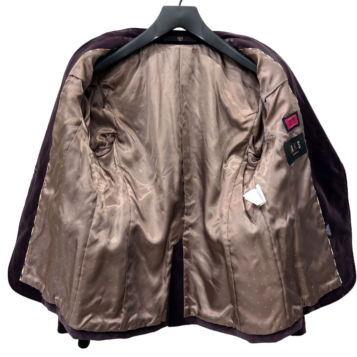 DAKS 最高級生地 NIEDIECK VELVET テーラード ジャケット-