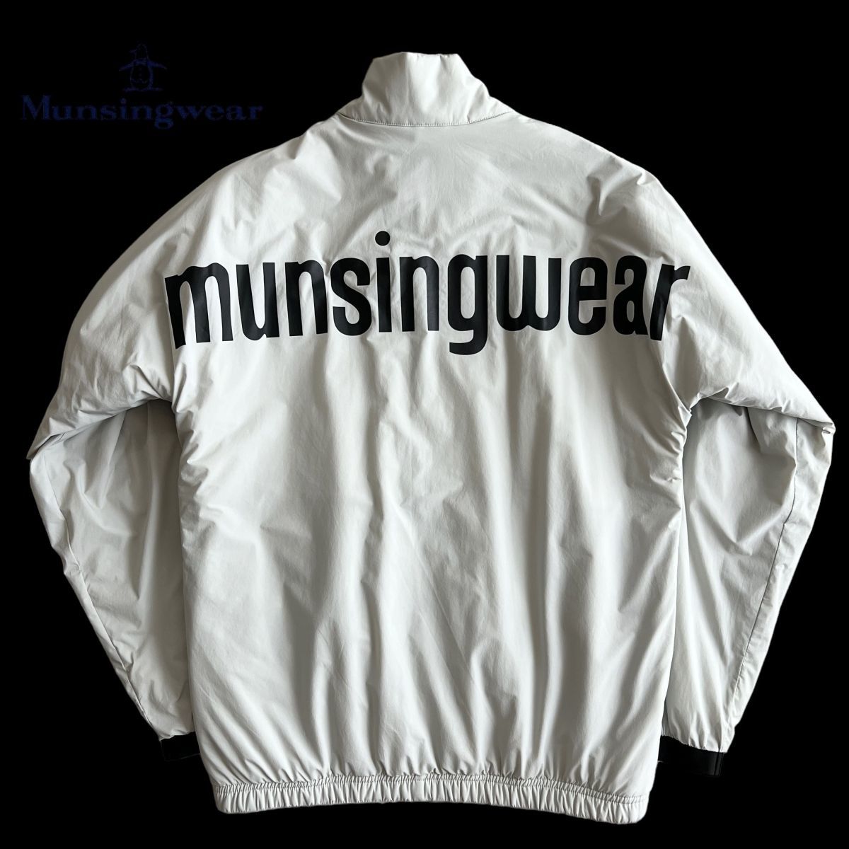 近年モデル Munsingwear マンシングウェア Envoy 中綿 ジャケット ストレッチ ブルゾン メンズ M サイズ グレー ゴルフウェア 防寒