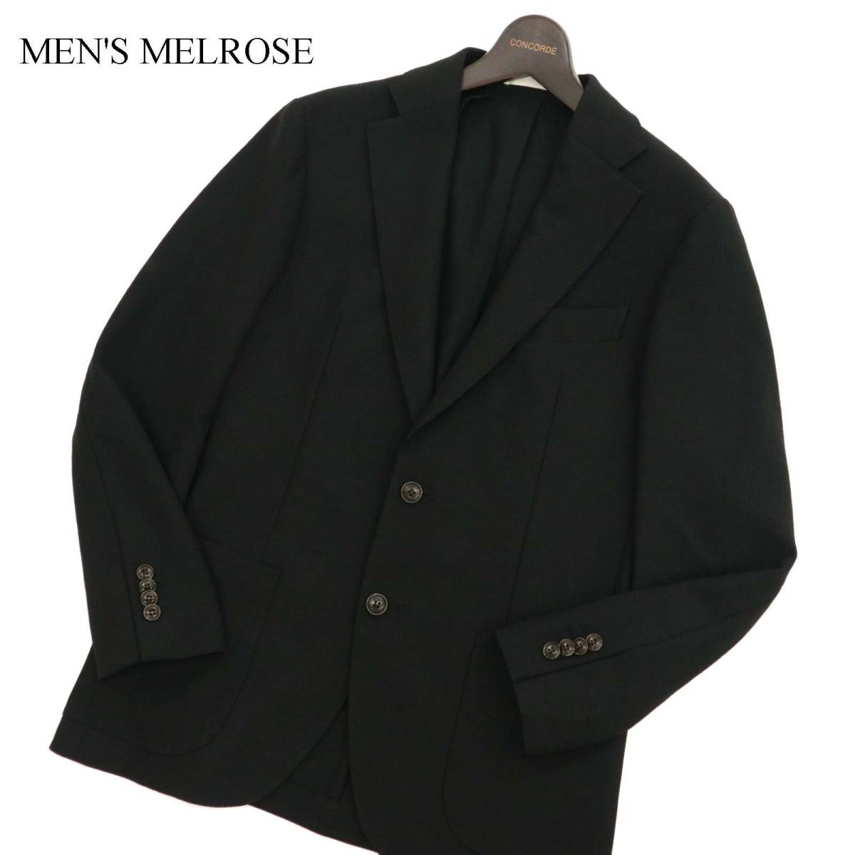 22AW★ MEN'S MELROSE メンズメルローズ 通年 リランチエブッチャー ストレッチ コンフォート ジャケット Sz.3　メンズ 黒　C3T07405_8#O