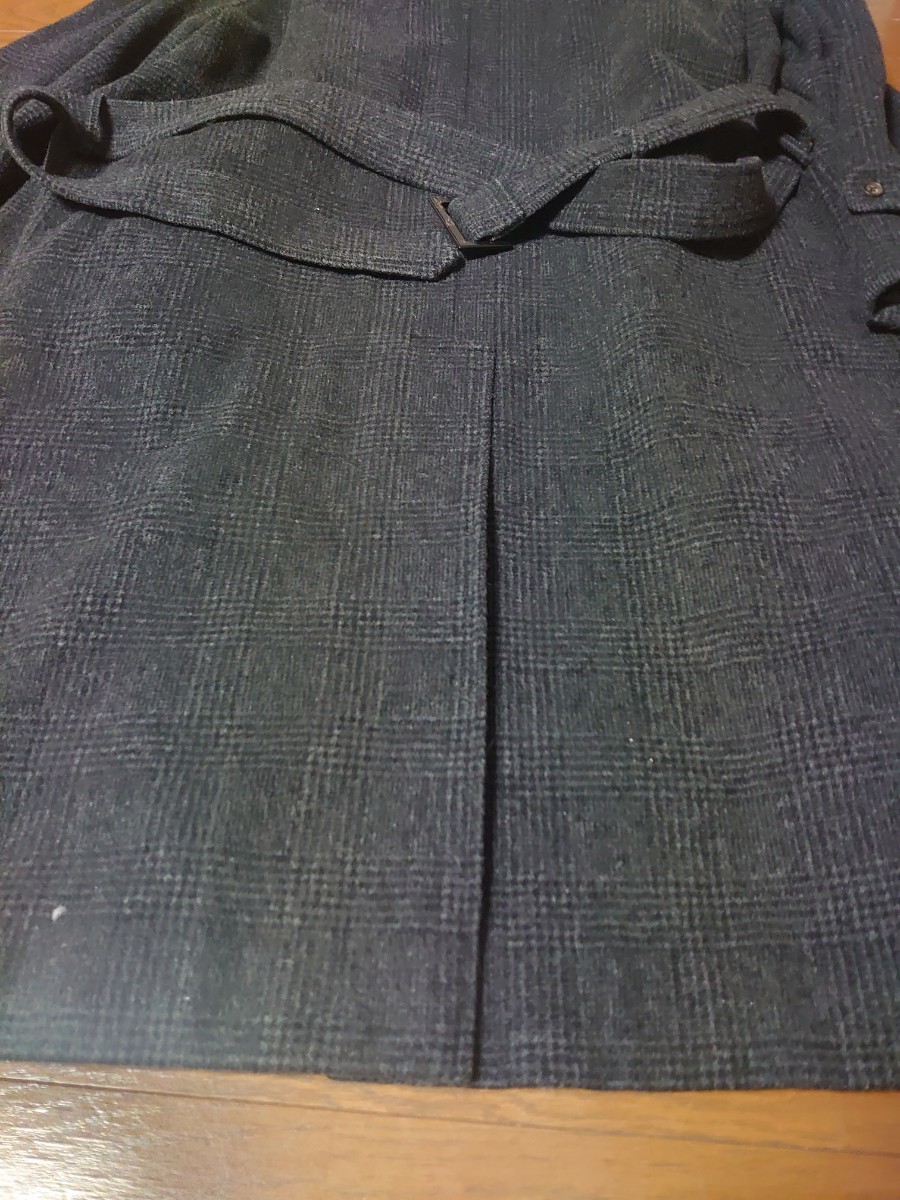 J.PRESS CHARCOAL GREY GLENCHECK WOOL COAT SIZE A−7 XL位_画像10