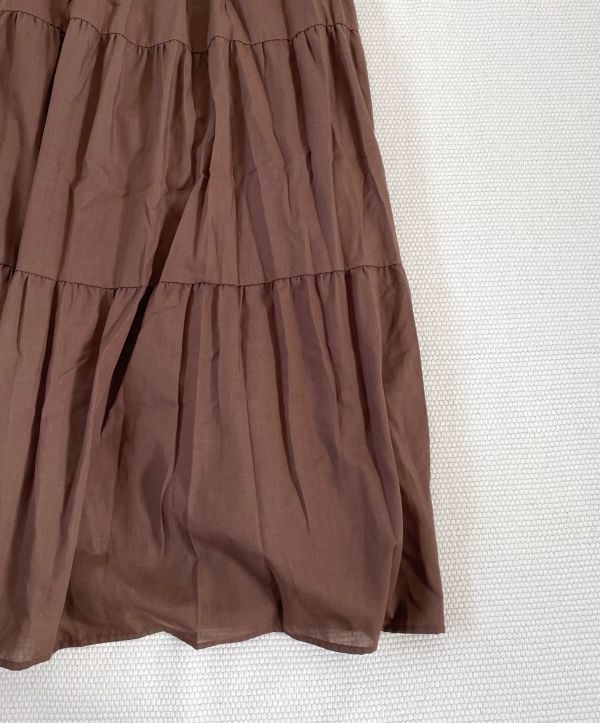 ** beautiful goods Natural Beauty Basic long skirt Brown tea color M size **