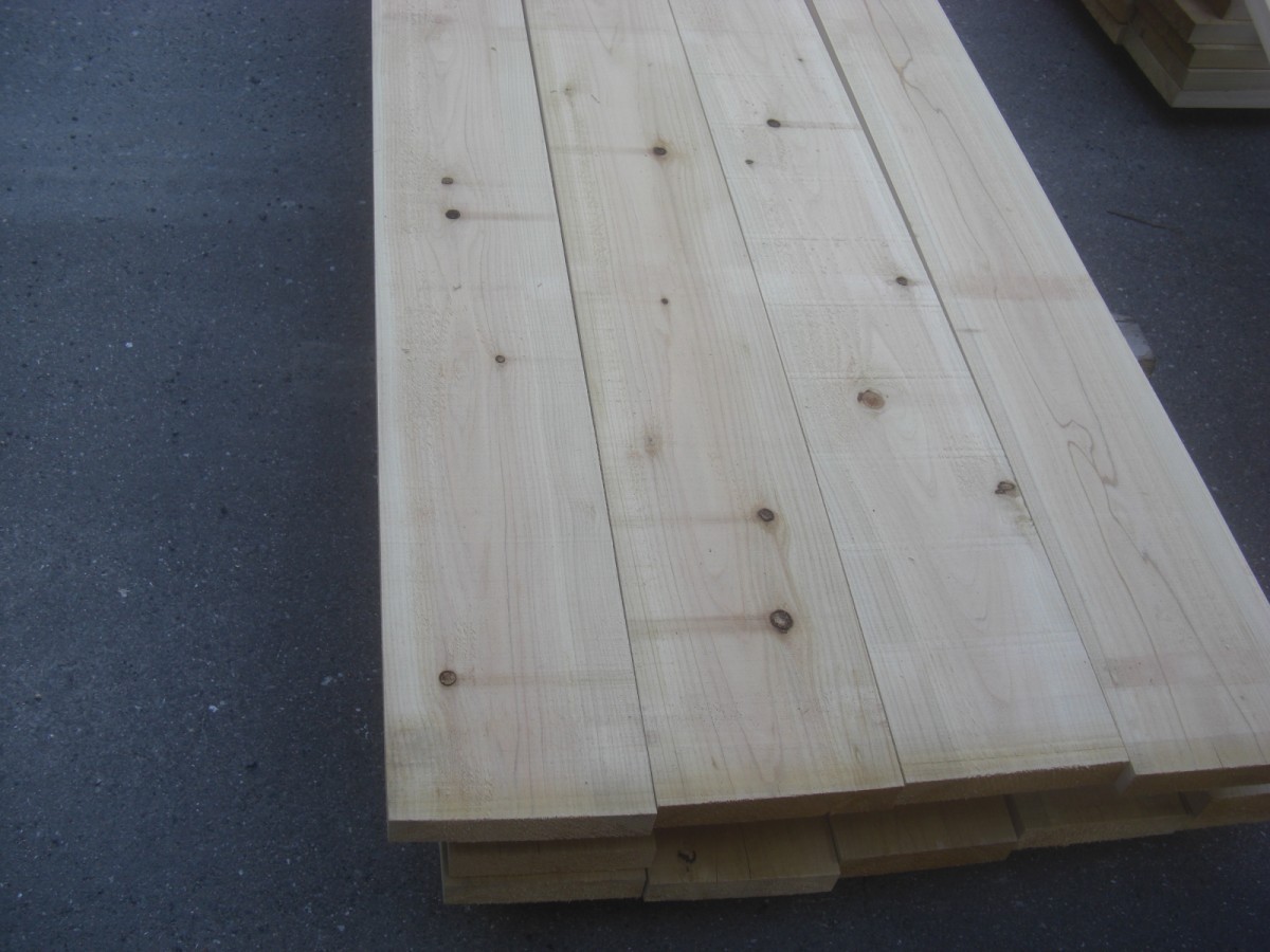 檜板 自然乾燥 荒材 一等 2M×12ｍｍ厚×105ｍｍ幅 17枚（1坪入り）_画像1