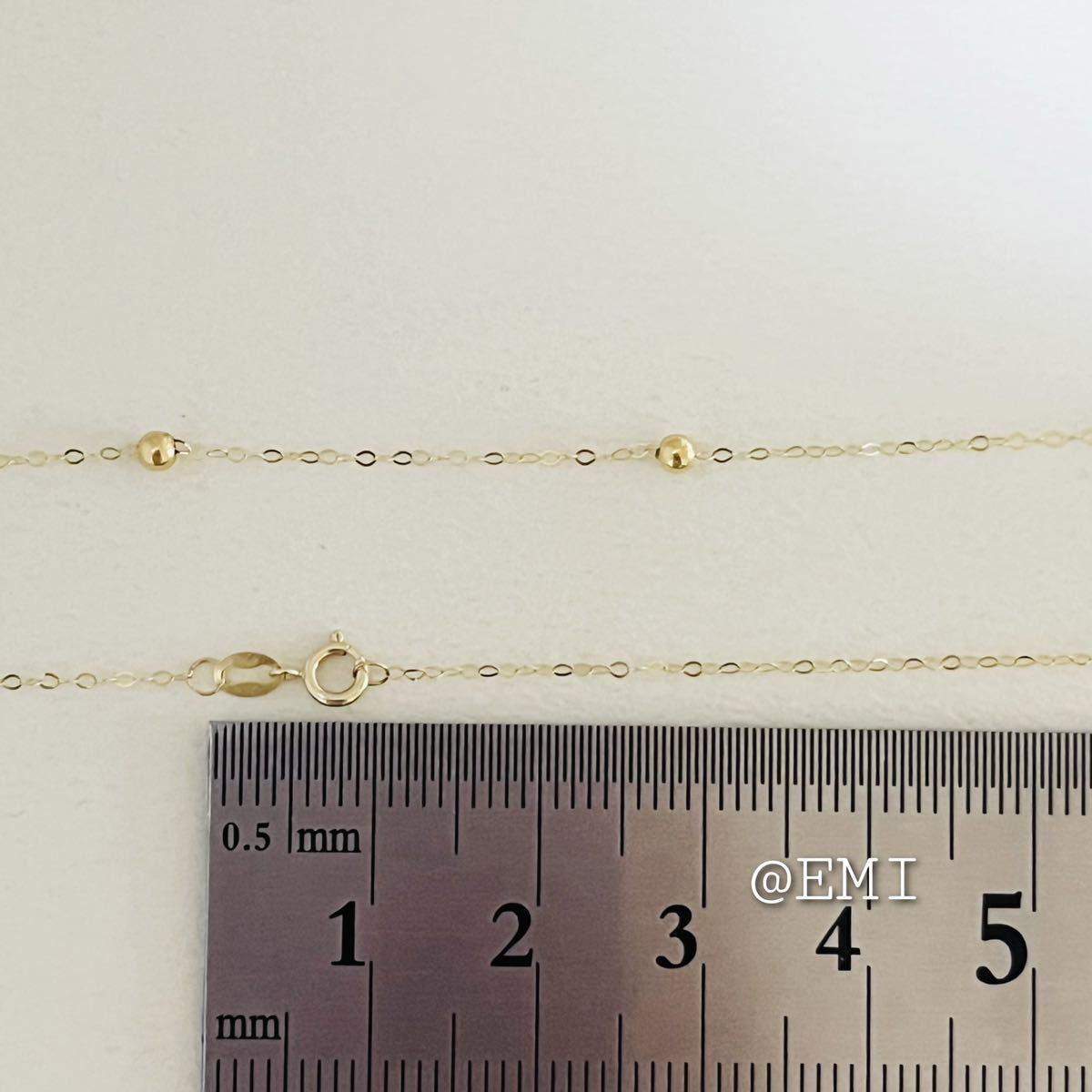うのにもお得な K18 丸玉 ネックレス au750 地金アクセサリー ボール