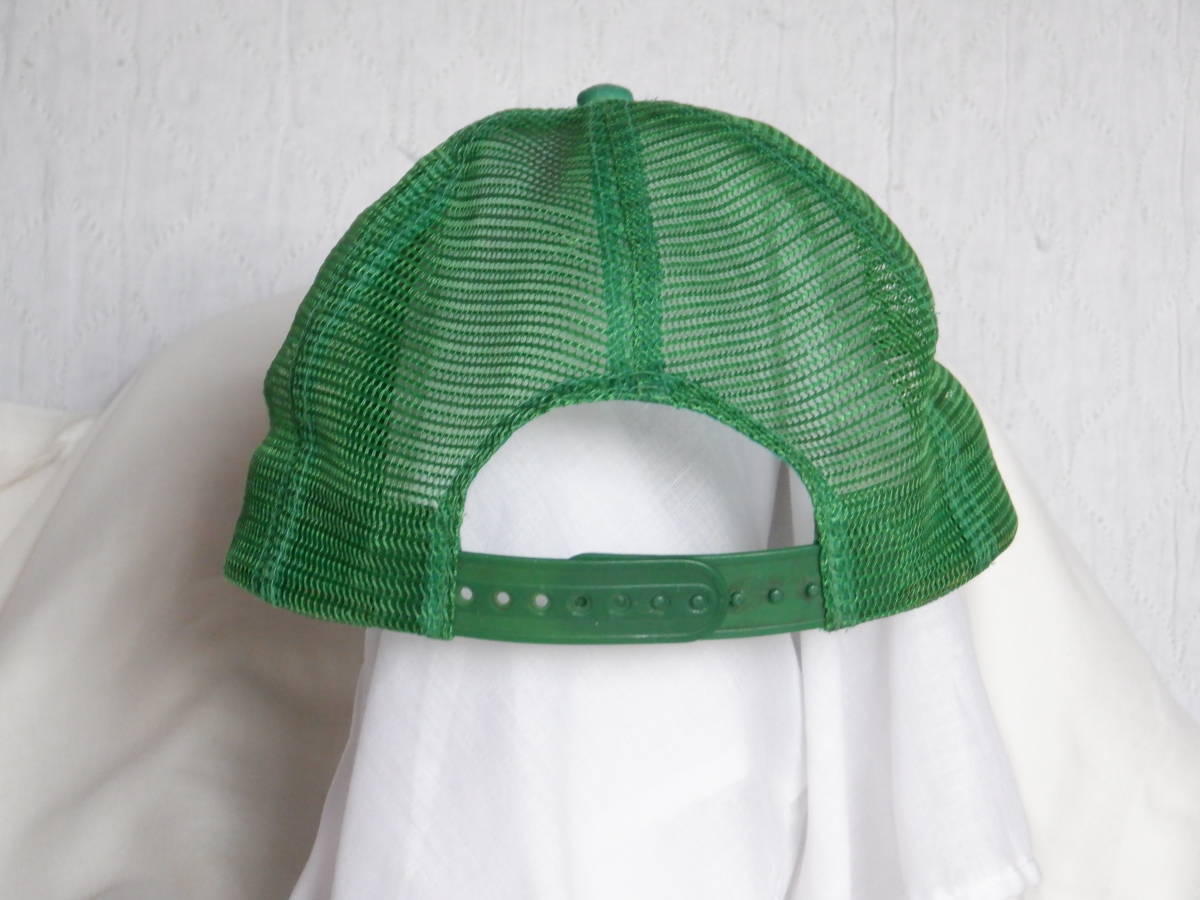 帽子　　キャップ　　グリーン　　夏用　　メッシュ地　　フリーサイズ　　　美品_画像3