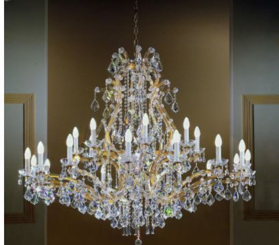itali alumina company gorgeous Gold white chandelier 25 light Swarovski crystal glass use 