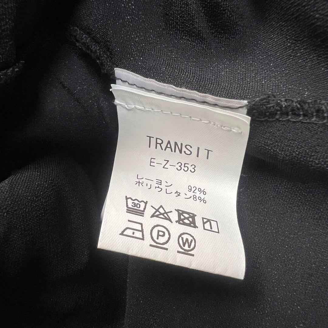 TRANSIT par-such チュニック ワンピース 黒 2 ひざ下丈の画像7