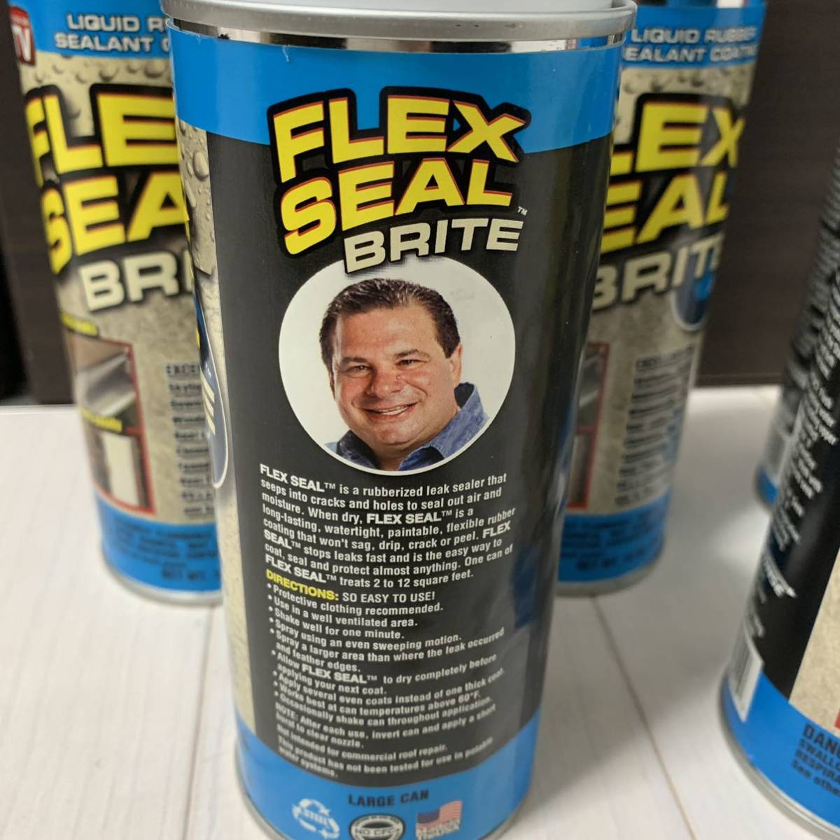 FLEXSEAL 液状ゴムスプレー 5本(今だけ1本増量で6本) ホワイト 防水ラバースプレー FLEX SEAL フレックスシール 雨樋 水漏れ補修 塗装_画像3