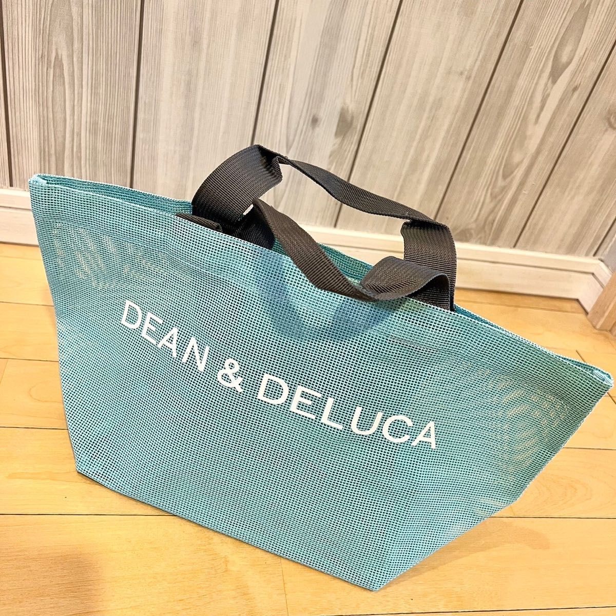 【残りわずか】DEAN & DELUCA メッシュトートバッグ ミントブルー S エコバッグ