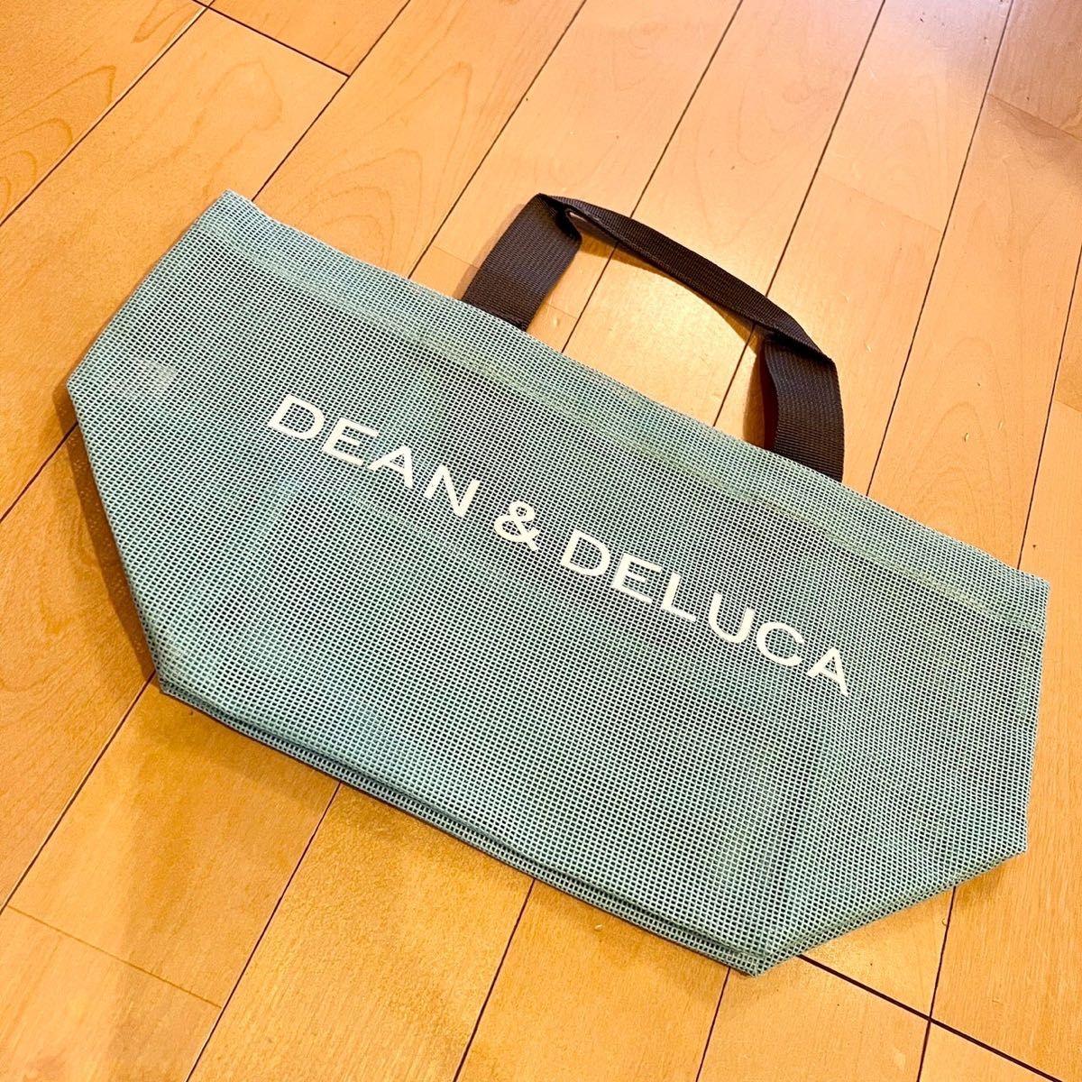 【週末限定SALE】DEAN & DELUCA メッシュトートバッグ ミントブルー S エコバッグ