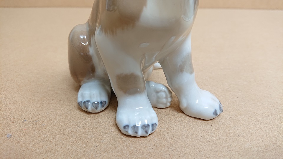 N-89 ROYAL COPENHAGEN ロイヤルコペンハーゲン セントバーナード 犬 フィギュリン 陶磁器 置物 デンマーク Saint Bernard Dog figurine_画像8