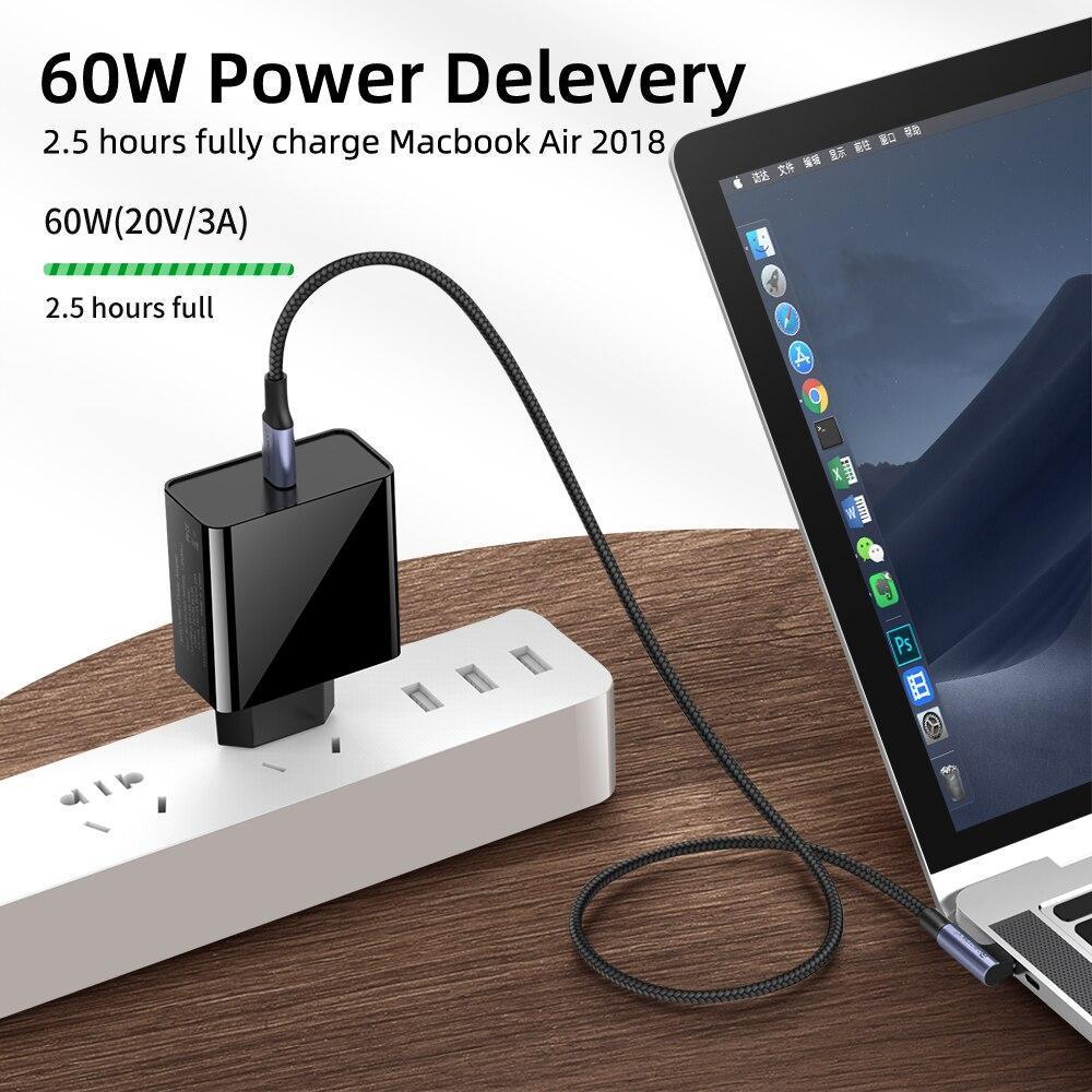  new goods * Usb type c usb c cable S20 S10 plus pd 60 watt fast charger 4.0 high speed charge USB-C type c cable macbook pro. 