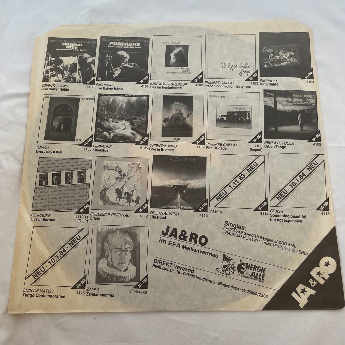 ORIENTAL WIND / LIFE ROAD 1983 GERMANY LP OKAY TEMIZ_画像3