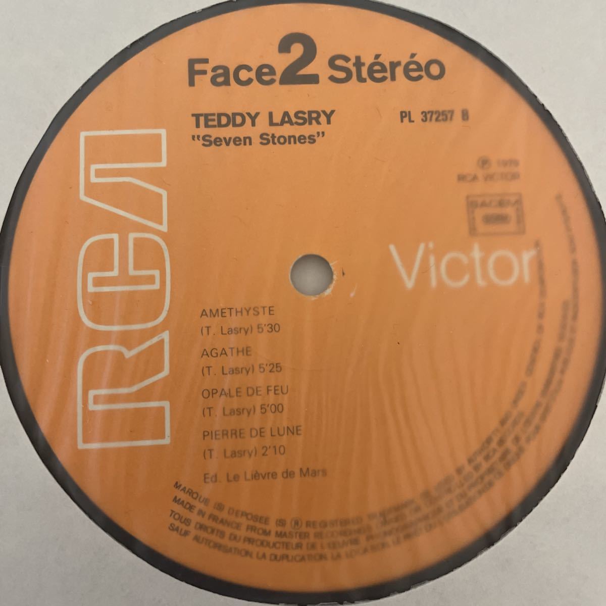 TEDDY LASRY / SEVEN STONES 1979 FRANCE ORIGINAL LP_画像5