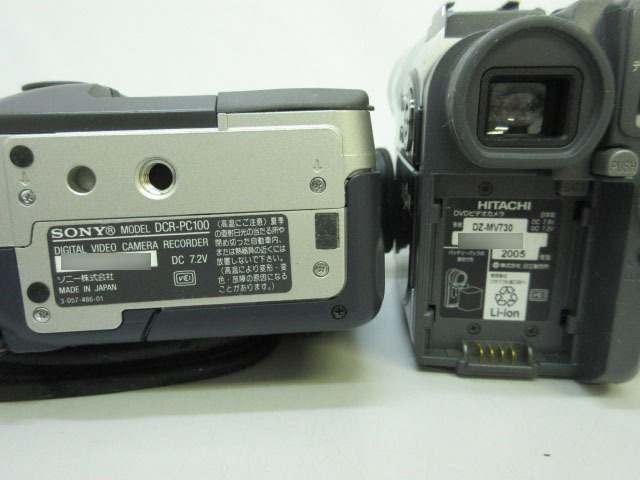 ★sz1119　ビデオカメラ　4点セット　シャープ　ソニー　日立　DCR-PC100　VL-P07　NV-T1　DZ-MV730　動作未確認　ジャンク品★_画像7