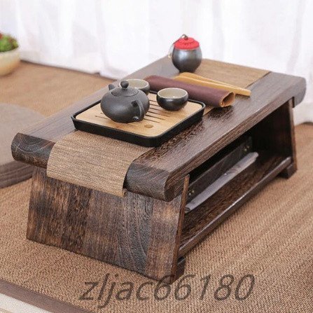 木製ミニローテーブル 多機能 ティーテーブル モダン アジアンスタイル コンパクト インテリア リビング 折り畳み可能 収納簡単